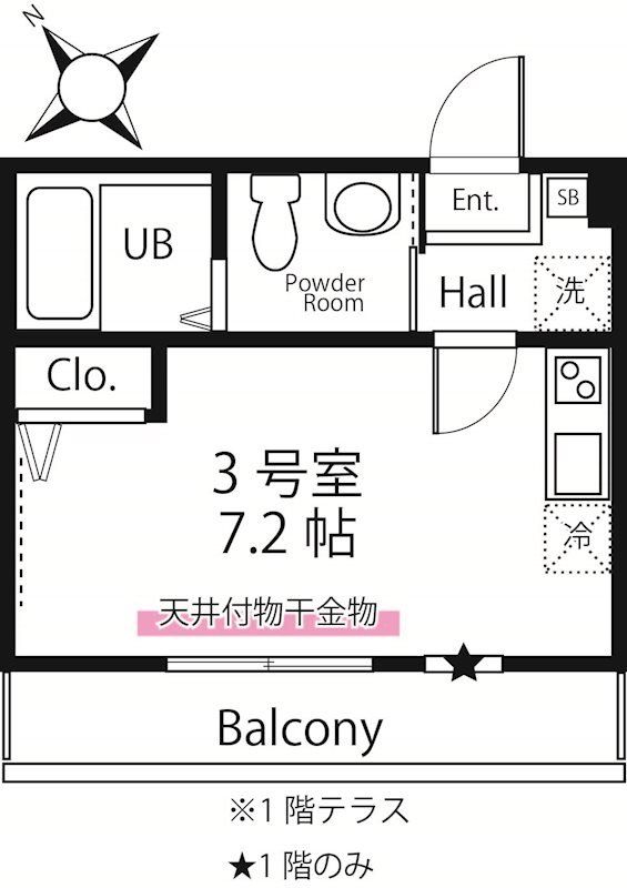 川崎市中原区木月伊勢町のアパートの間取り