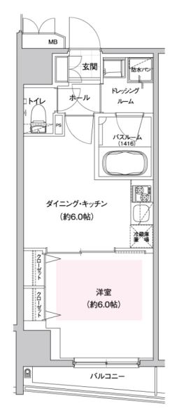 エステムプラザ市谷外濠公園の間取り