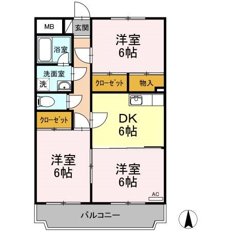 レジデンス今村　Bの間取り