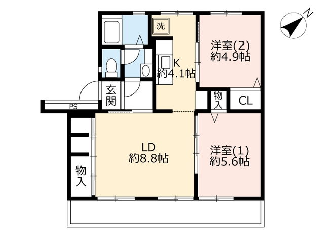 ＵＲ高洲第一の間取り