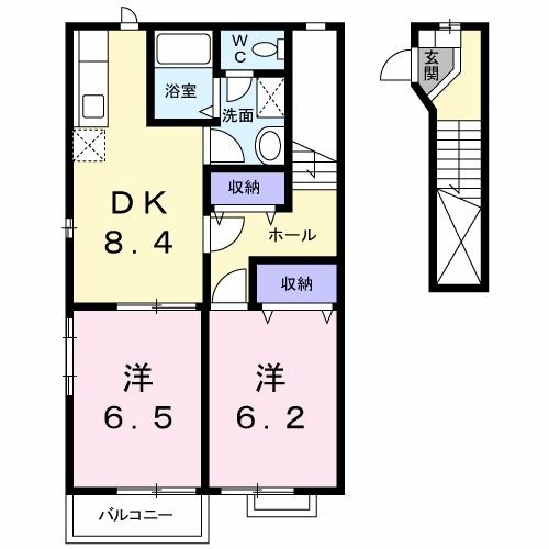 前橋市茂木町のアパートの間取り