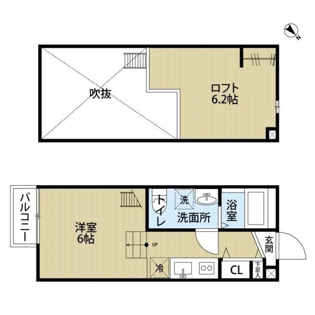 八千代市八千代台西のアパートの間取り