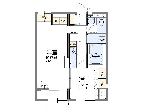 レオパレスすずらんIIの間取り