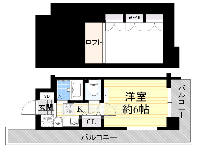 大阪市北区豊崎のマンションの間取り