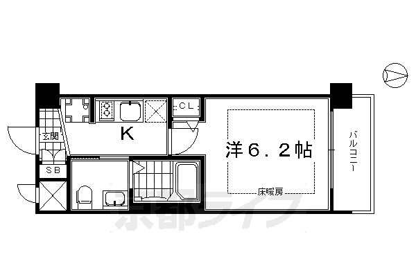 エステムプラザ京都聚楽第　雅邸の間取り