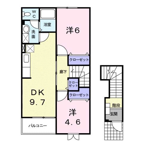 大津市和邇今宿のアパートの間取り