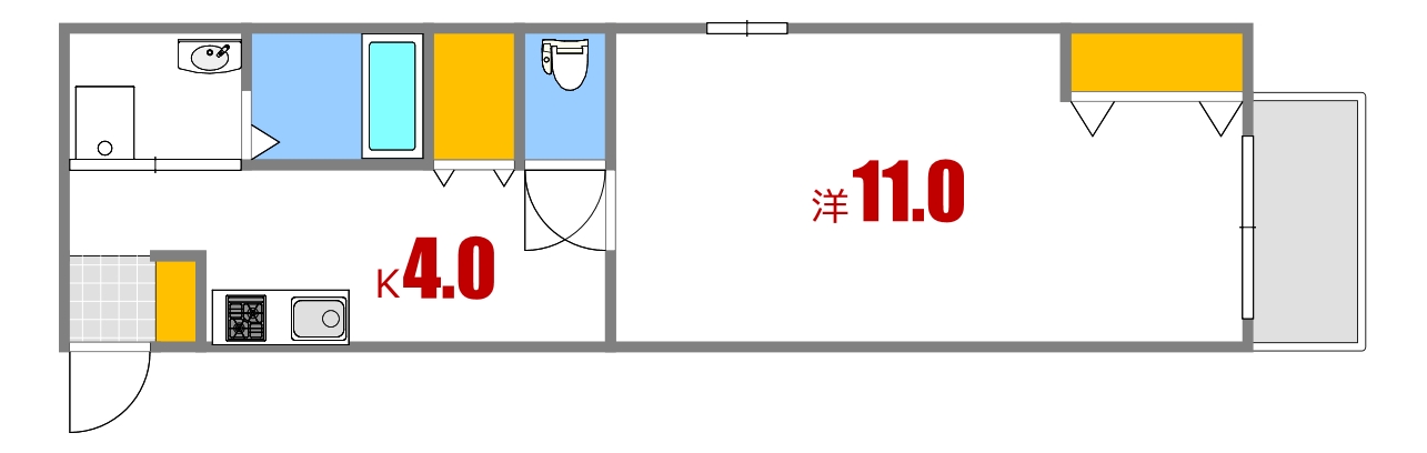 エイトバレー広島駅前通り3-27の間取り