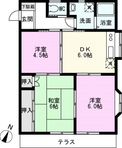 マインドハイム黒須１番館の間取り