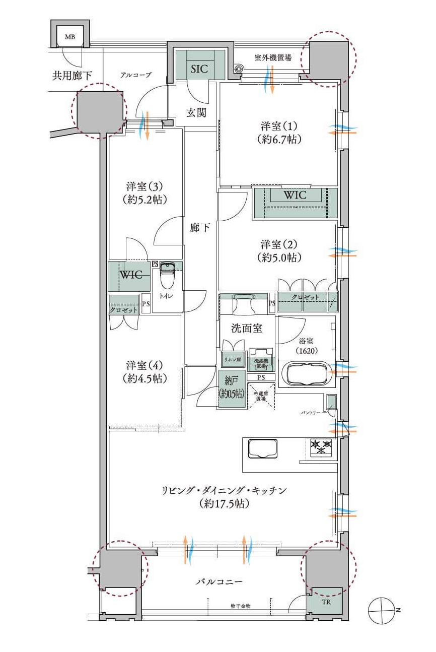 レ・ジェイド上通町の間取り