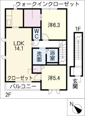 ＣＯＵＲＴ荒池の間取り