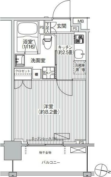 コスモグランス南品川の間取り