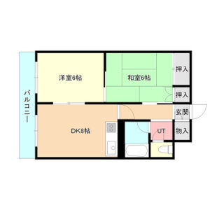 札幌市東区北四十三条東のマンションの間取り