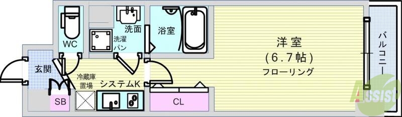 セレニテ心斎橋グランデの間取り