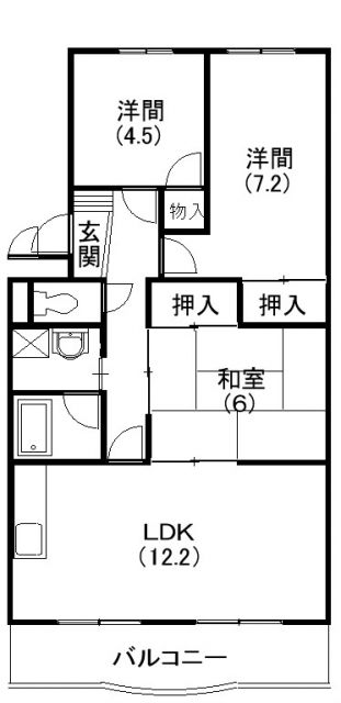 メゾンシャルムの間取り