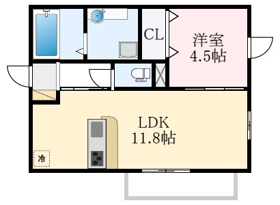 堺市中区陶器北のアパートの間取り