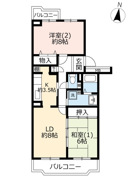 ＵＲアクティ川越の間取り