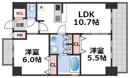 ベイサイドパークOSAKAサウスレジデンシスの間取り