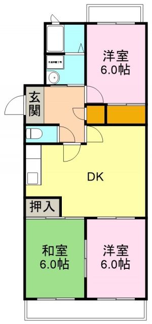 【富士市中之郷のマンションの間取り】