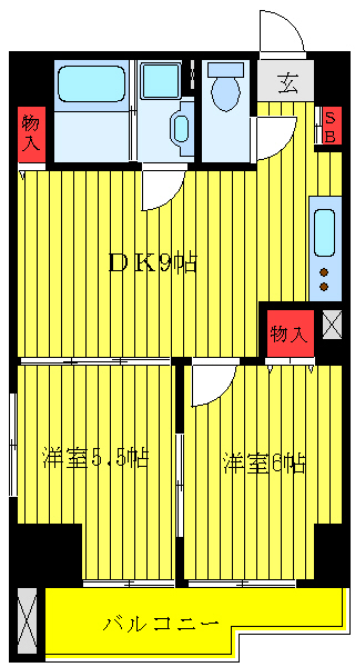 東京都豊島区北大塚２（マンション）の賃貸物件の間取り