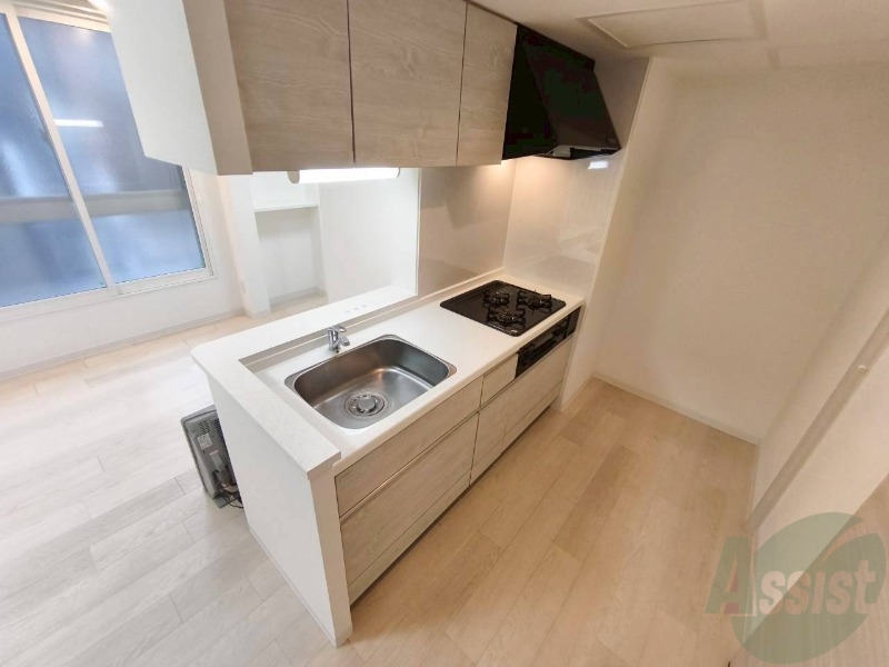 キッチン　洗い場が大きくて洗い物もしやすそうです。