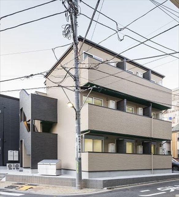建物外観　敷地内ごみ置き場　デザイナーズ