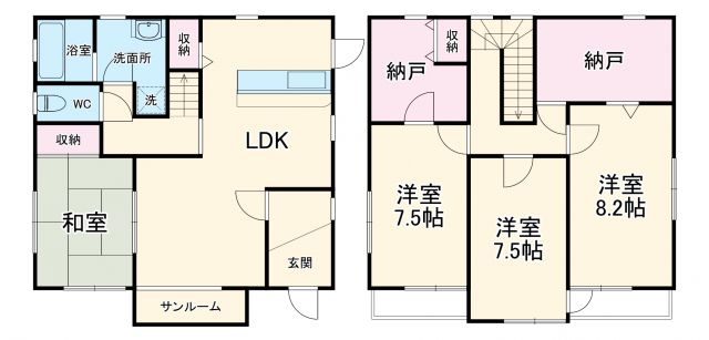 杉谷南戸建の間取り写真