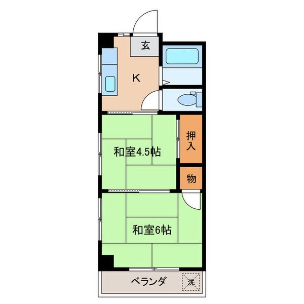 ベルメゾン大山の間取り写真
