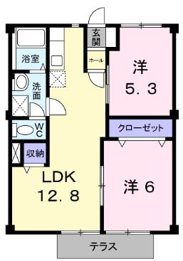 高松琴平電鉄琴平線 仏生山駅 徒歩15分 2階建 築28年の間取り写真