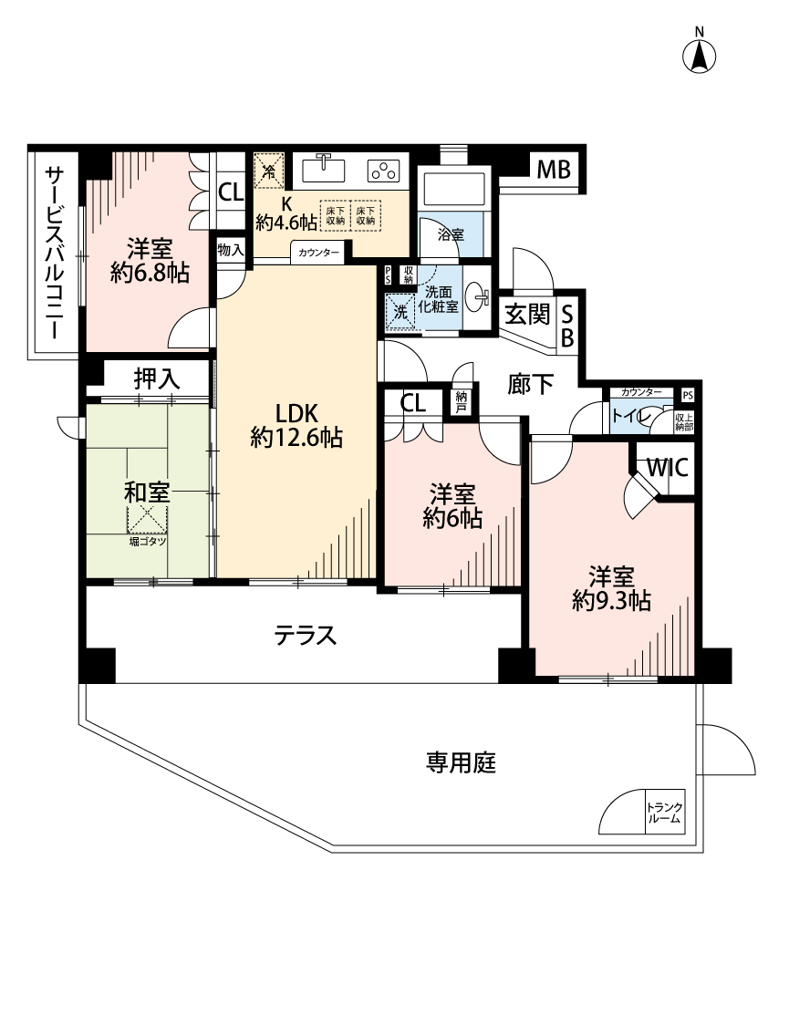 グランステイツ上杉北の間取り