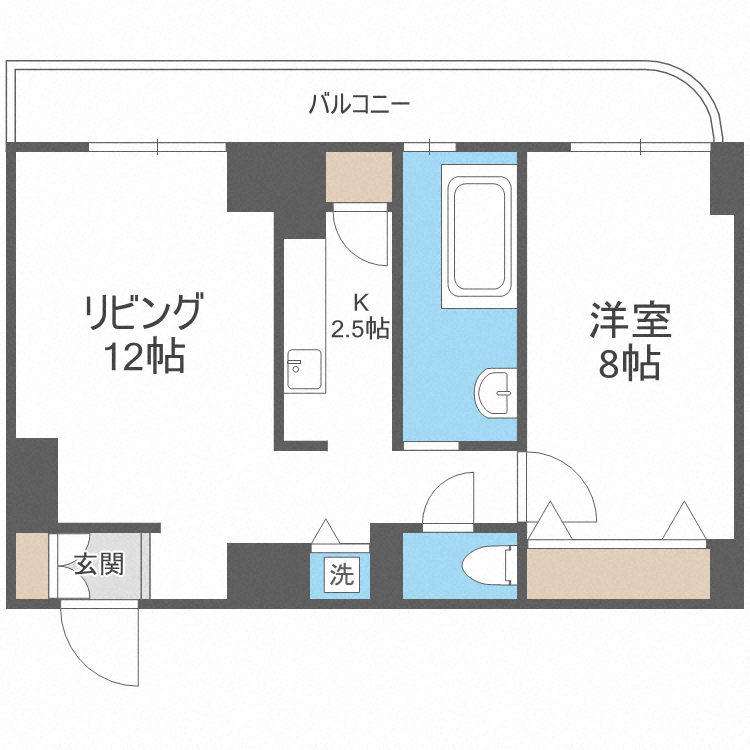 【ＡＭＳＴＯＷＥＲ南６条の間取り】