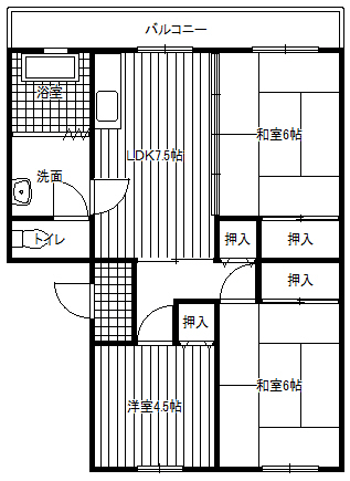 西武狭山台ハイツ　A棟A号棟の間取り