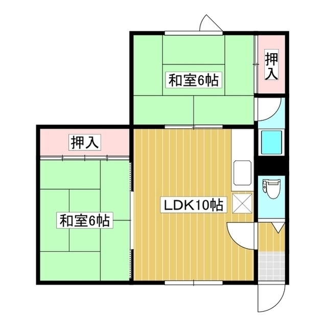 第２ツチヤハイツの間取り