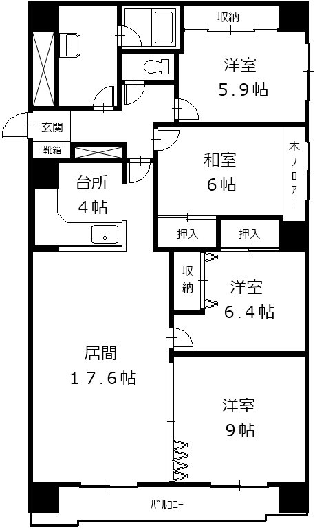 まるせん第二ハイムの間取り