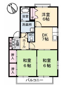 ファミーユ阿品　A棟の間取り