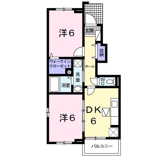 広島市安佐北区可部南のアパートの間取り