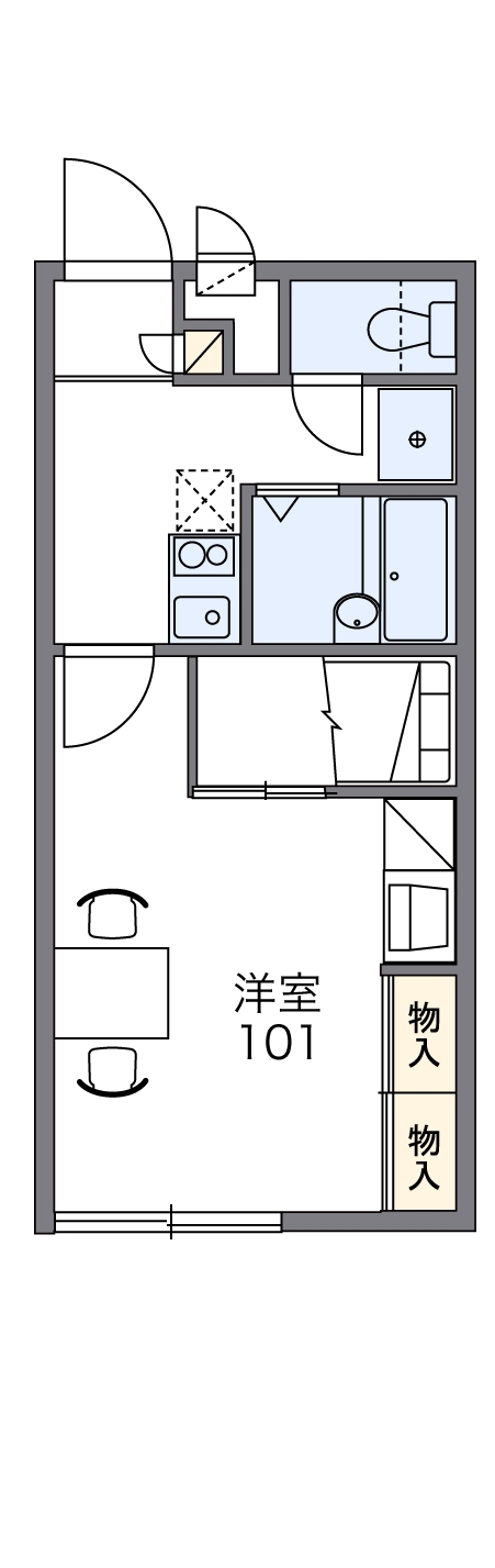 レオパレスめるすぃーの間取り