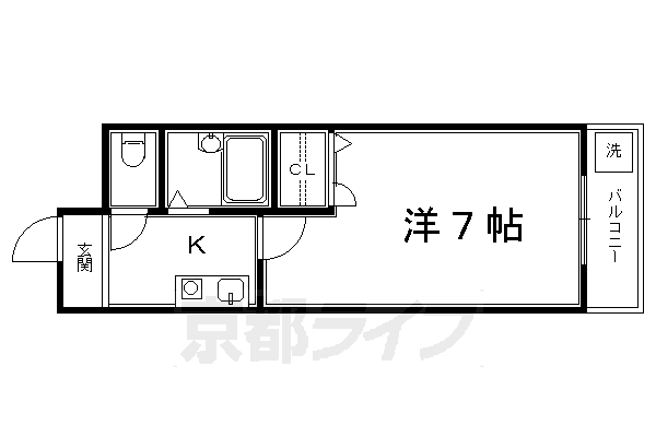 京都市東山区今熊野池田町のマンションの間取り