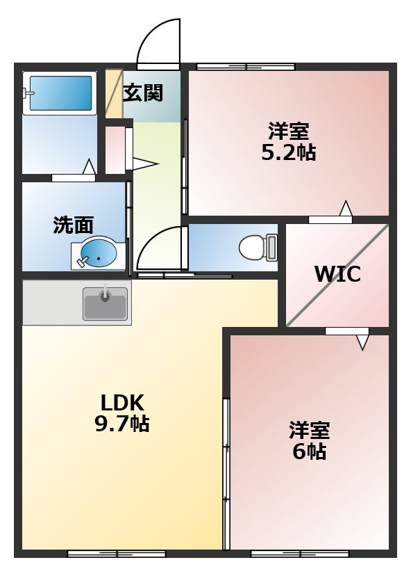 加古郡播磨町本荘のアパートの間取り