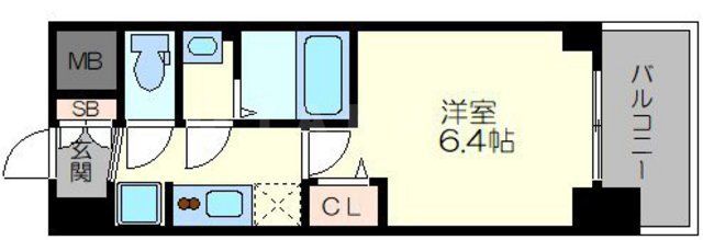 大阪市淀川区東三国のマンションの間取り