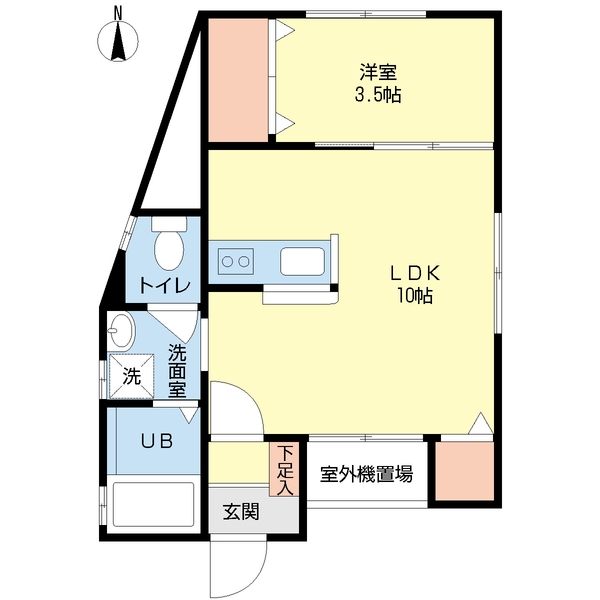 新潟県新潟市中央区紫竹山４（アパート）の賃貸物件の間取り