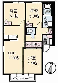 プラネットSの間取り