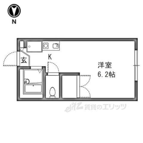 【大和郡山市額田部北町のアパートの間取り】