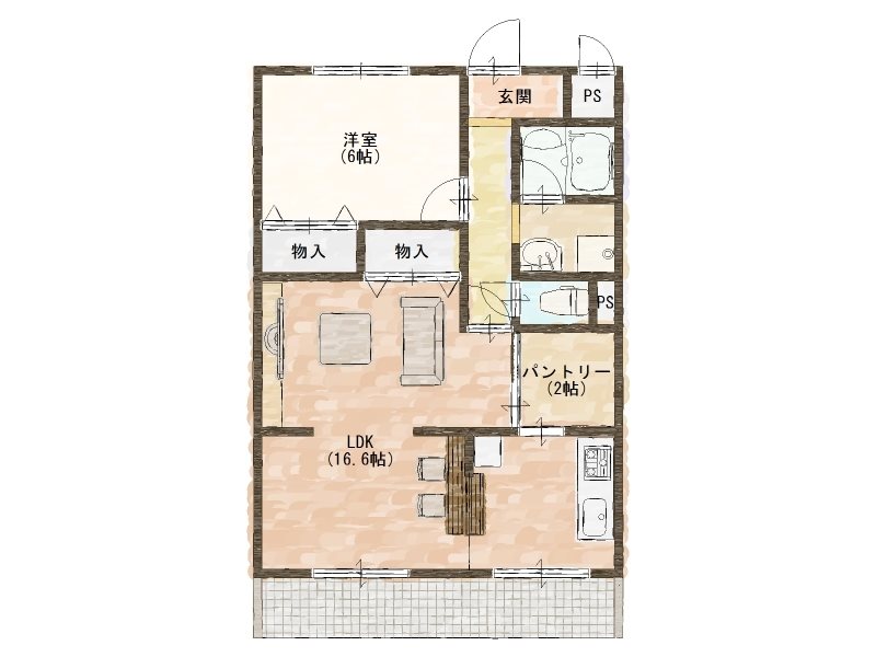 マンション若松の杜の間取り