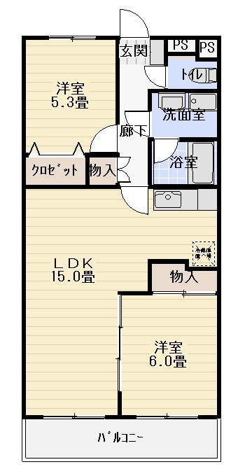 【コンフォート萩Ｍの間取り】