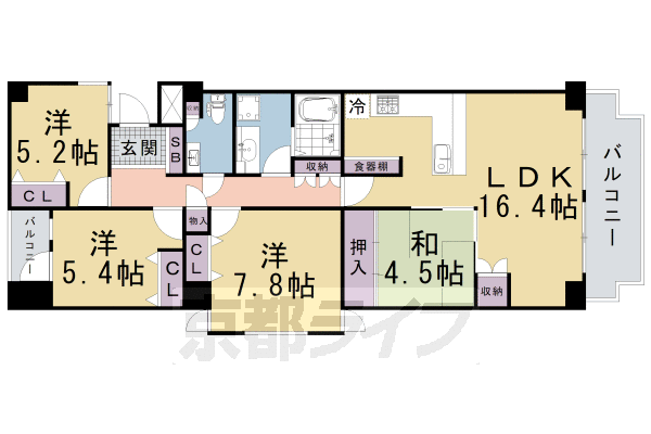 ルミエール・ド・鴨川の間取り