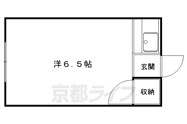 京都市左京区吉田神楽岡町のマンションの間取り