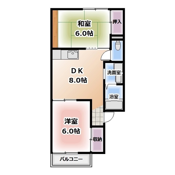 ロータスかとーの間取り