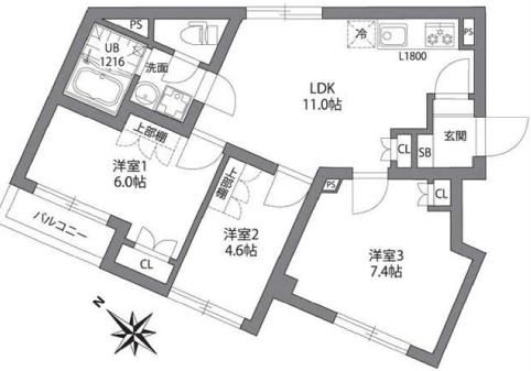 ジェムストーン目黒南の間取り