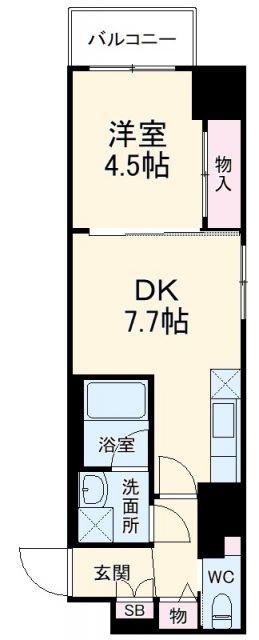 名古屋市東区矢田のマンションの間取り