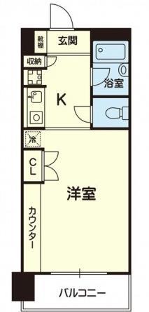 ハウベスト一番館上熊本８０３号の間取り